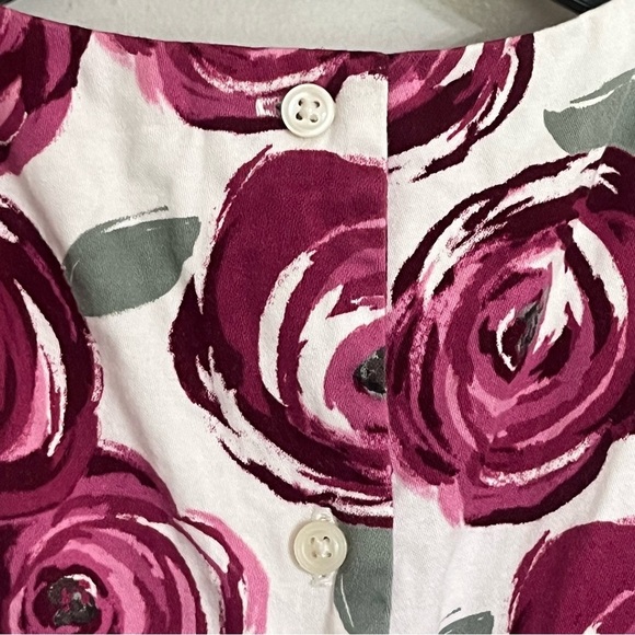 Girls Janie And Jack Rose Plum Floral Print Dress With Tulle Lining Size 3 - Picture 9 of 11